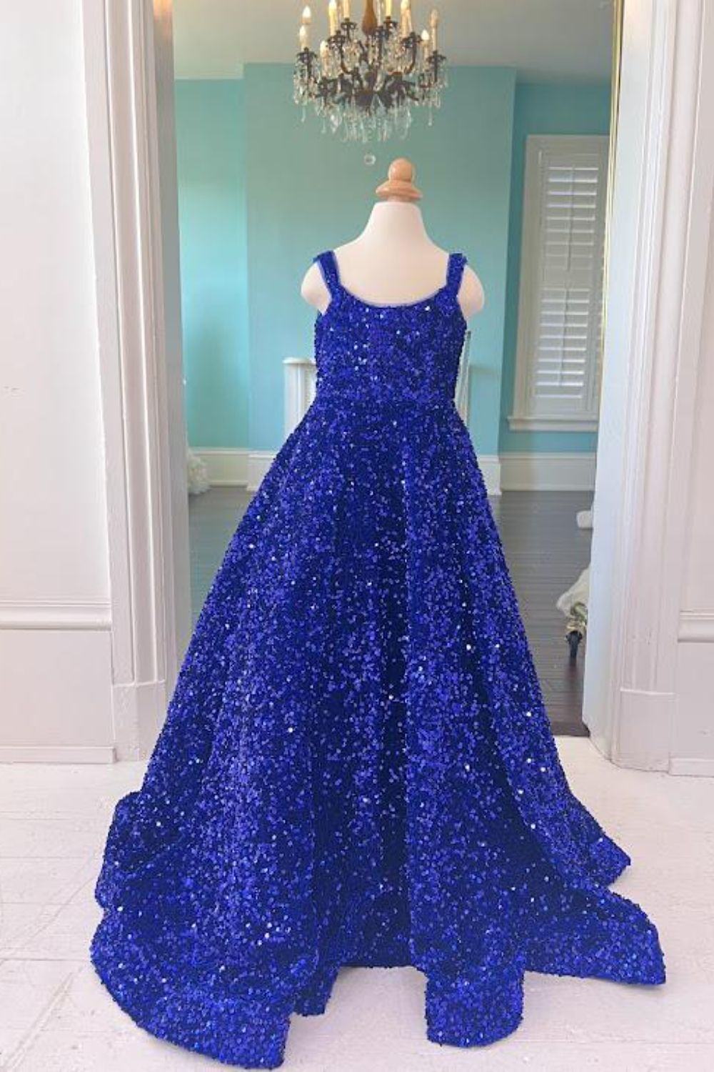 Dressime A-Line Straps Sequin Girl Pageant Dress dressime Dressime A-Line Straps Sequin Girl Pageant Dress dressime