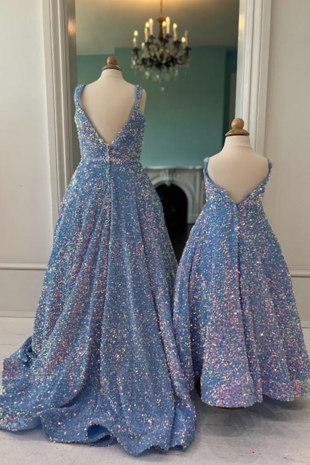 Dressime A-Line Straps Sequin Girl Pageant Dress dressime