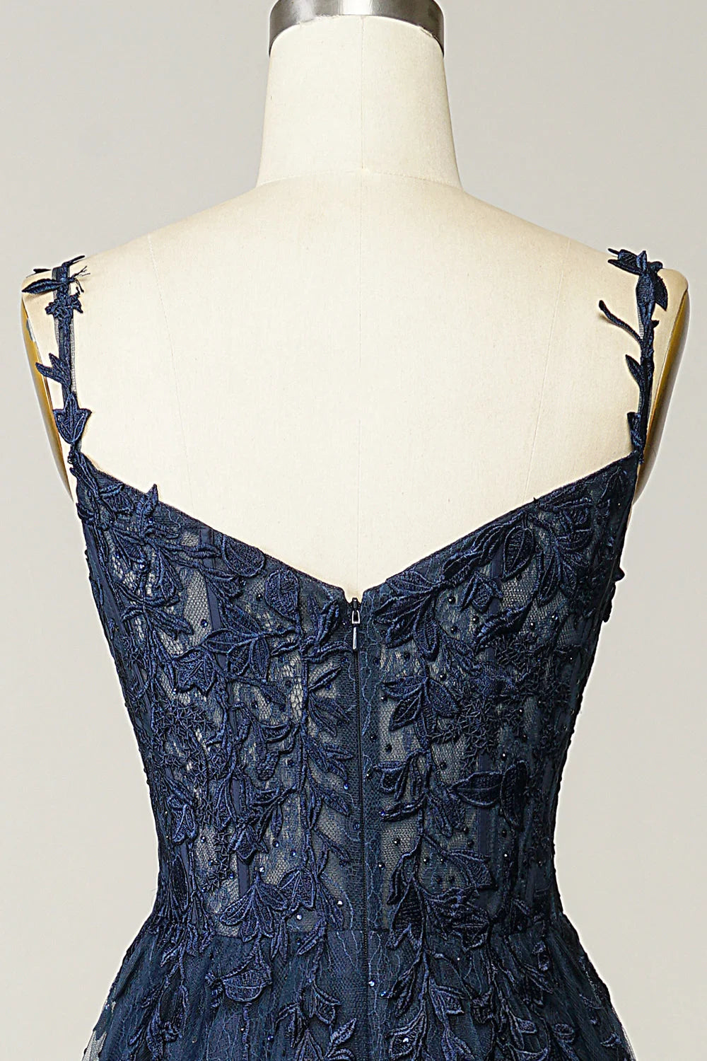 dressimeA Line Sweetheart Red Tulle Prom Dresses with Appliques & Slit