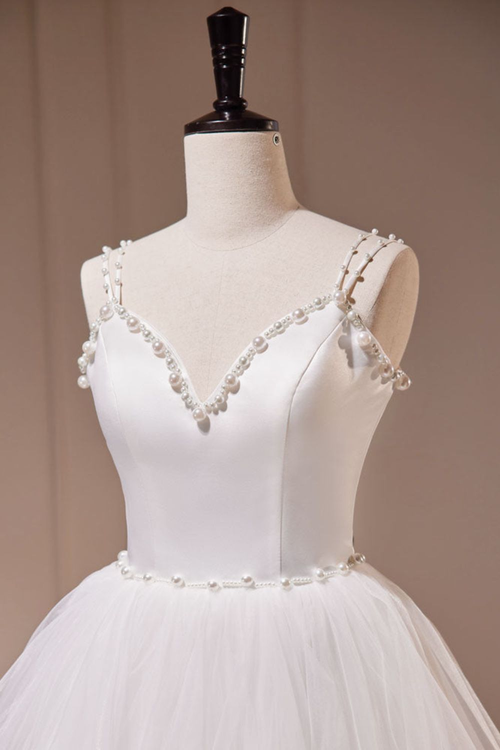 Dressime Ball Gown Spaghetti Straps Tiered Princess Dress With Beaded dressime