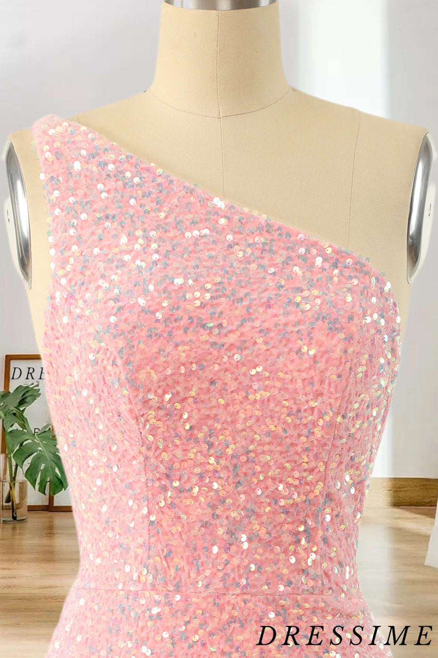 Dressime Bodycon One Shoulder Sequins Short/Mini Homecoming Dresses dressime