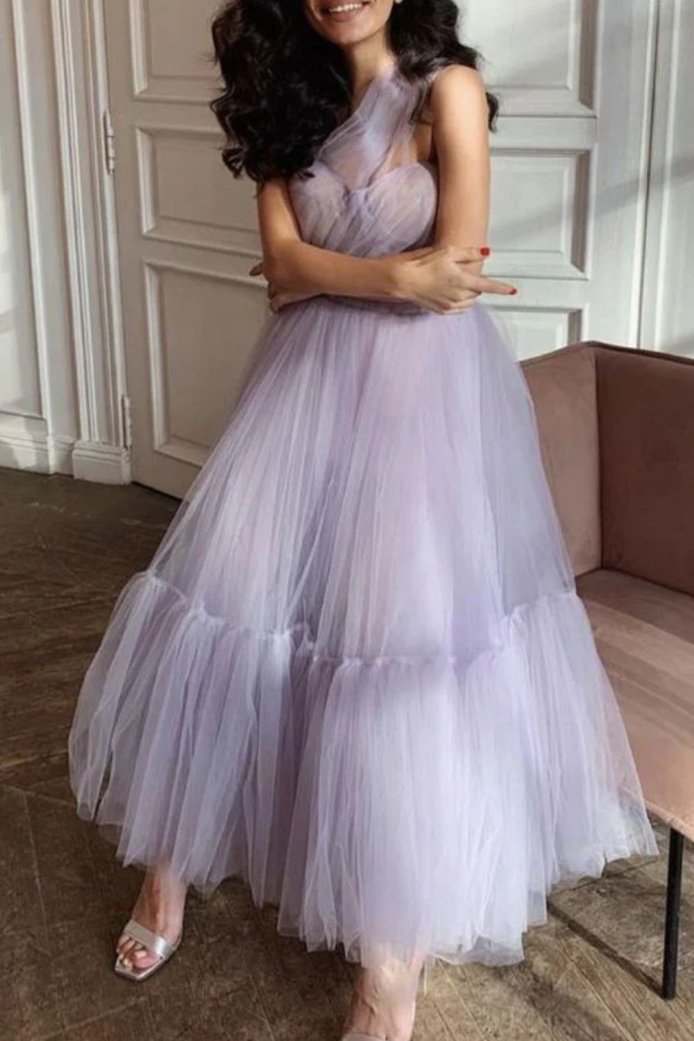 Buy Dressime Cute Tulle One Shoulder Tulle Short Cocktail Dress dressime Buy Dressime Cute Tulle One Shoulder Tulle Short Cocktail Dress dressime