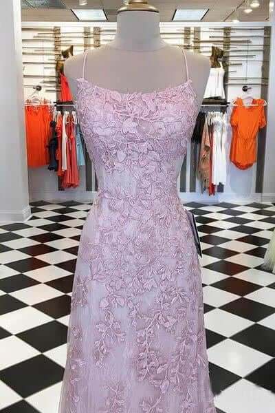 dressimeElegant Spaghetti Straps Mermaid Backless Prom Dresses