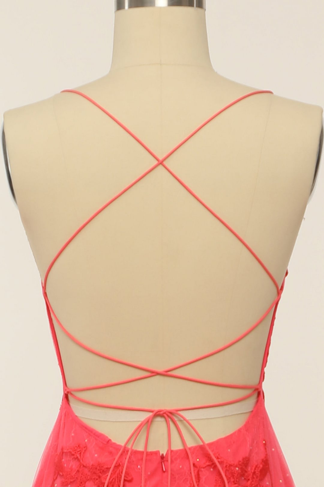 dressimeElegant Spaghetti Straps Mermaid Backless Prom Dresses