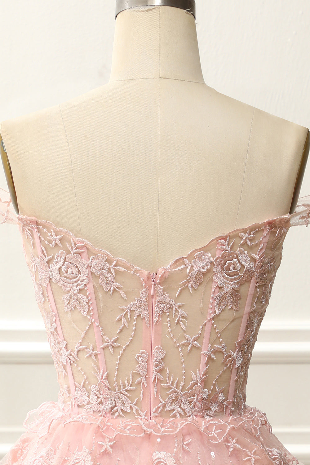 dressimeHomecoming Dresses A Line Off The Shoulder Lace With Applique