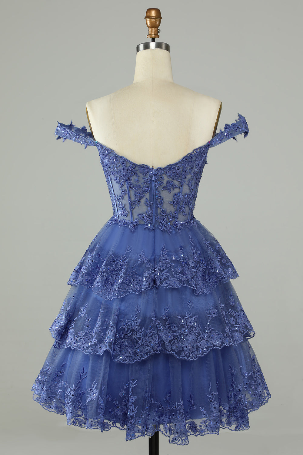 dressimeHomecoming Dresses A Line Off The Shoulder Lace With Applique