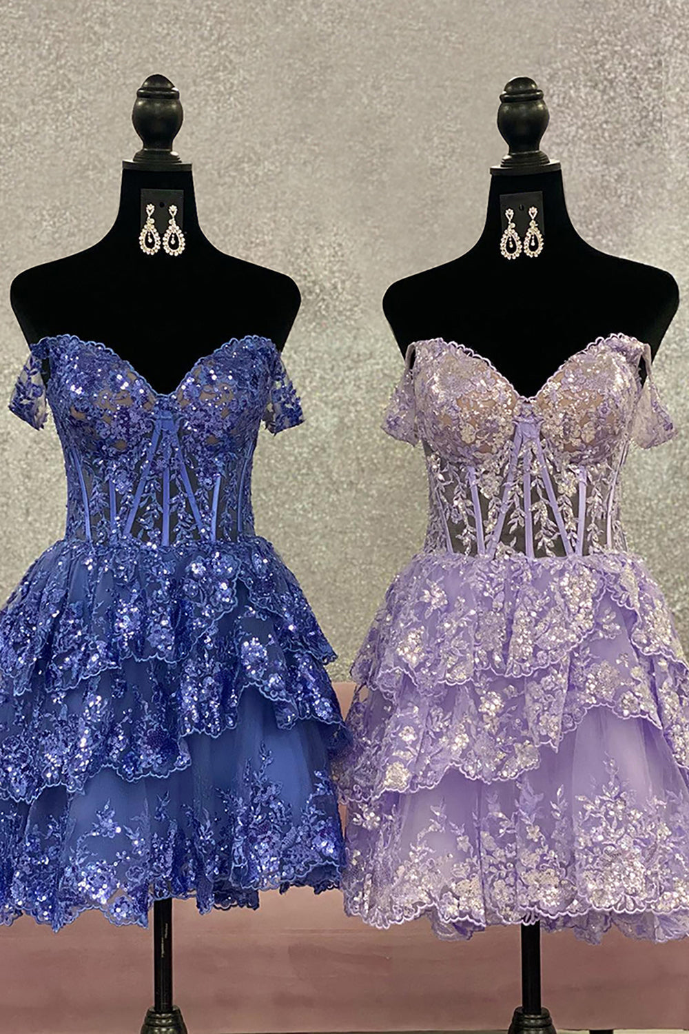dressimeHomecoming Dresses A Line Off The Shoulder Lace With Applique