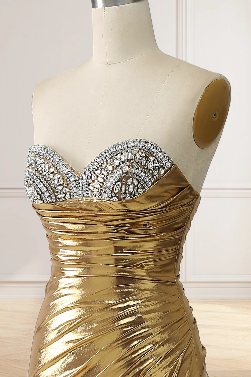 Dressime Mermaid Sweetheart Beaded Long Prom Dress with Slit dressime