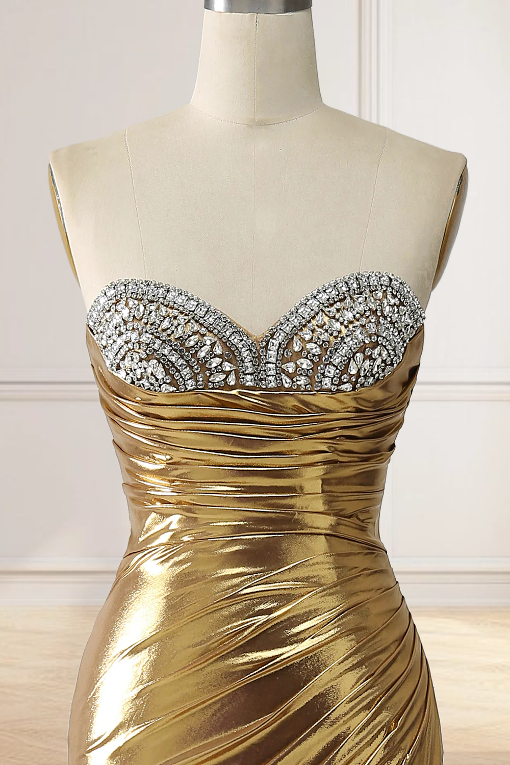 Dressime Mermaid Sweetheart Beaded Long Prom Dress with Slit dressime
