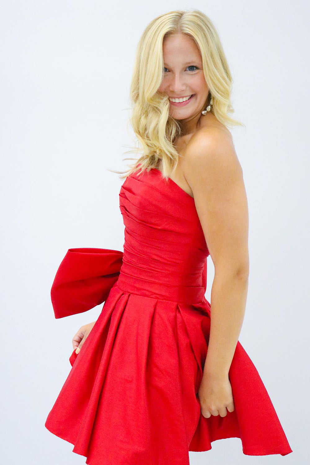 dressimeMini Princess Strapless Ruffled Homecoming Cocktail Dress