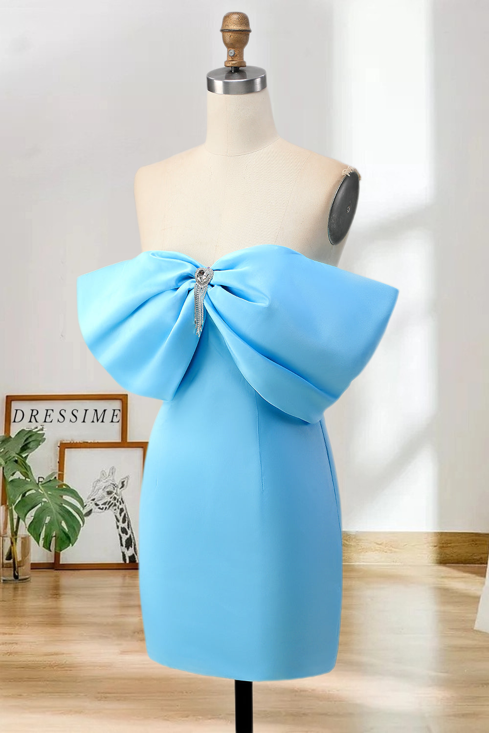 Dressime Fitted Off The Shoulder Ruched Tight Mini Homecoming Dress