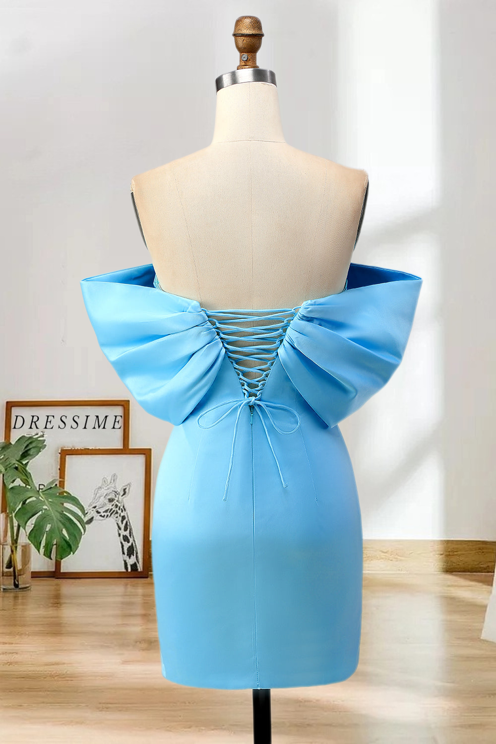 Dressime Fitted Off The Shoulder Ruched Tight Mini Homecoming Dress
