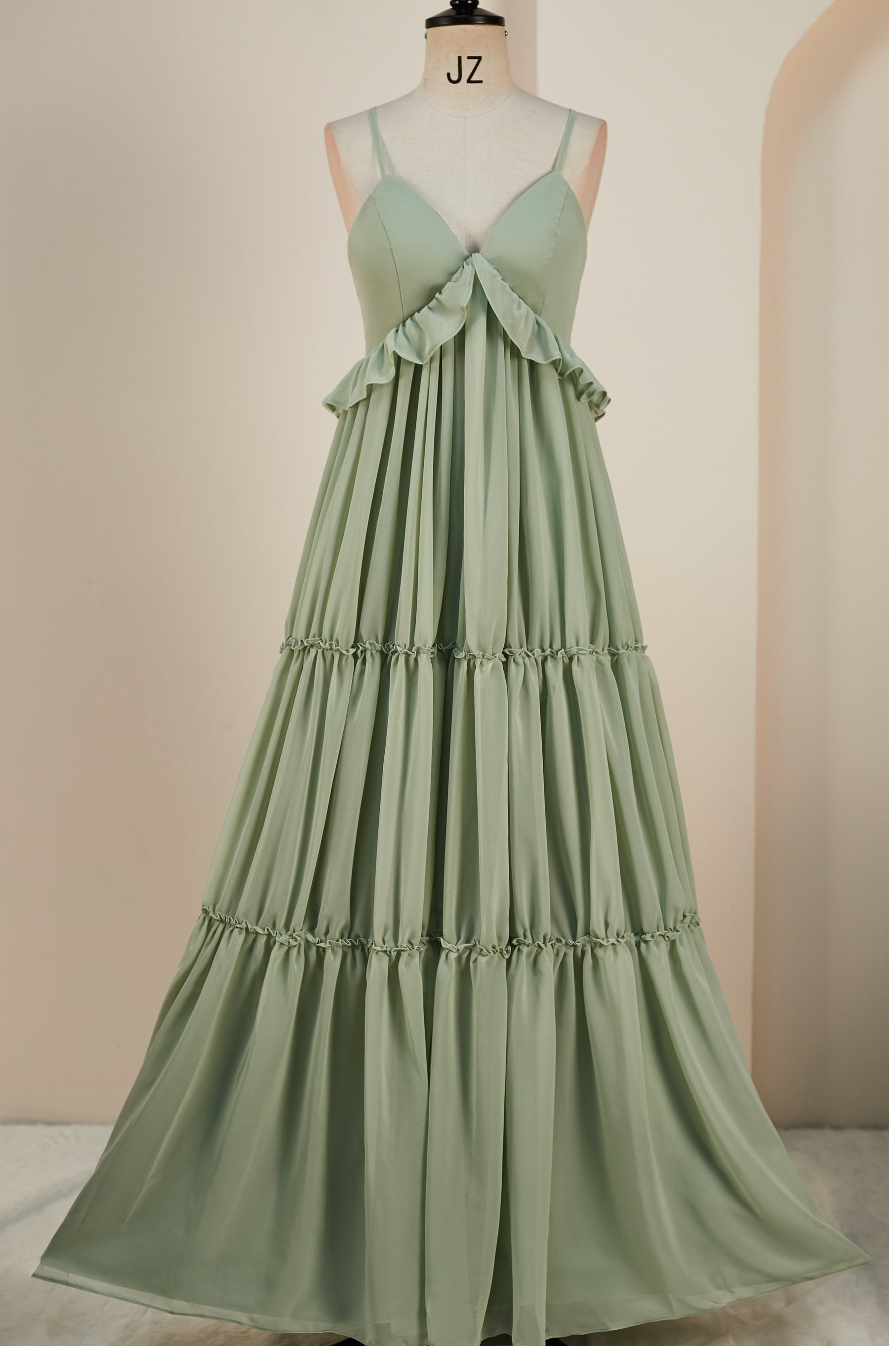 dressimeA-Line Spaghetti Straps Chiffon Bridesmaid Dresses