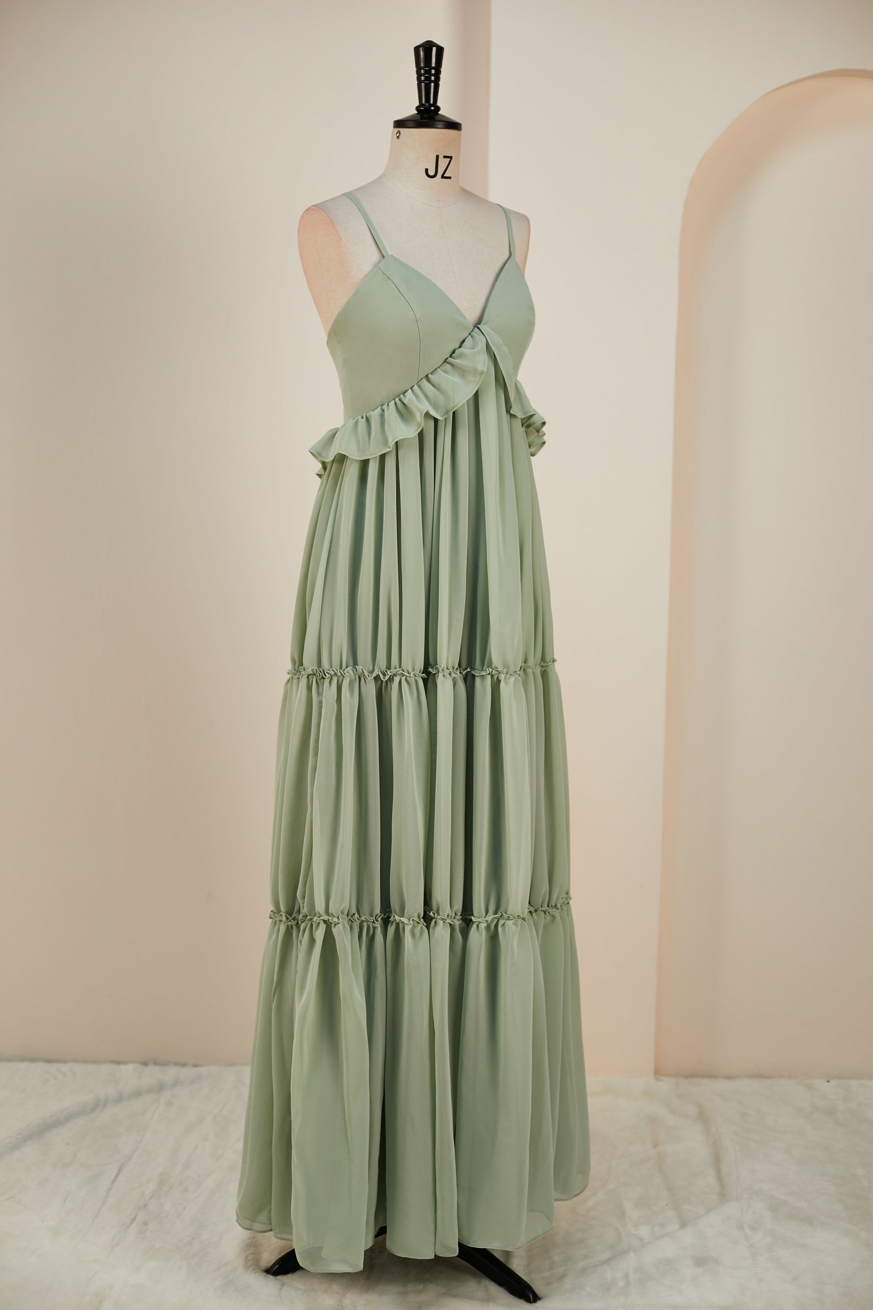 dressimeA-Line Spaghetti Straps Chiffon Bridesmaid Dresses