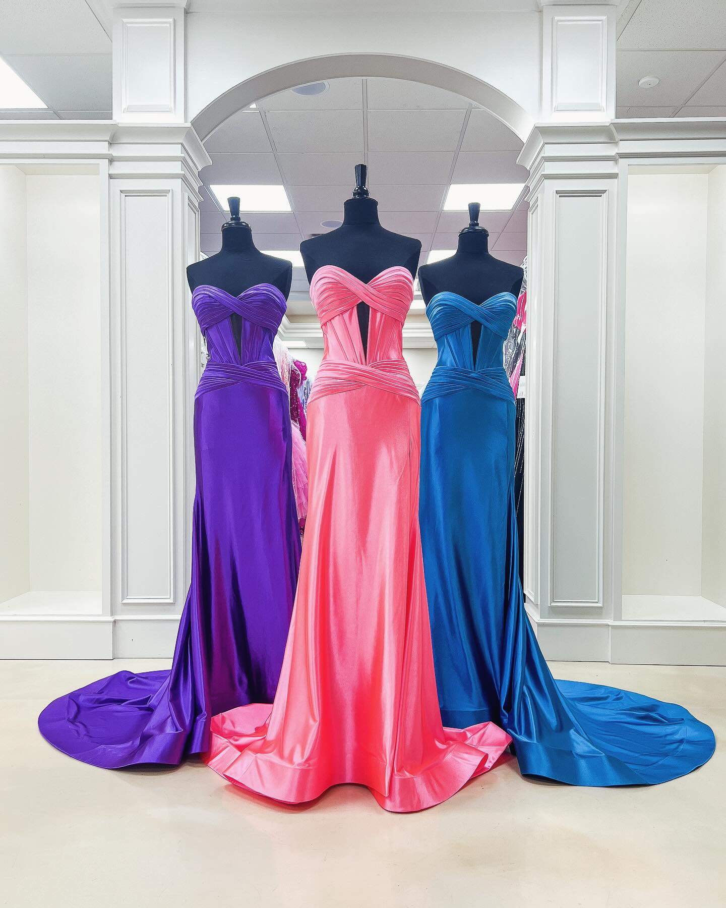 Dressime Mermaid Satin Sweetheart Cut Out Long Prom Dress with Slit