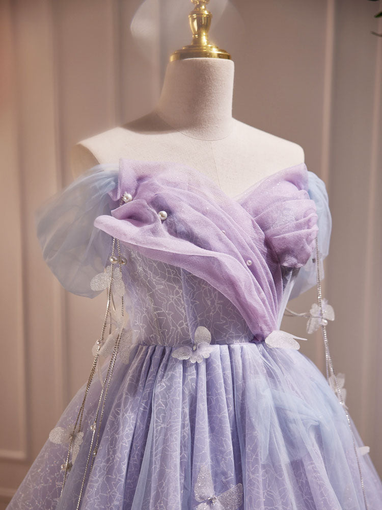 Dressime Vintage A-Line Off The Shoulder Tulle Short Party Dress