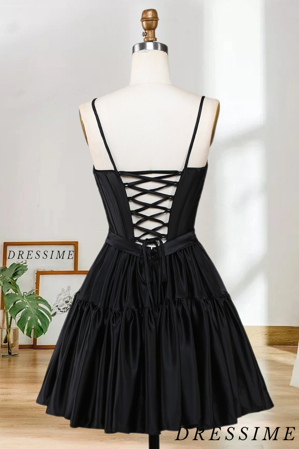Dressime A Line Spaghetti Straps Short/Mini Tiered Cocktail Homecoming dressime Dressime A Line Spaghetti Straps Short/Mini Tiered Cocktail Homecoming dressime