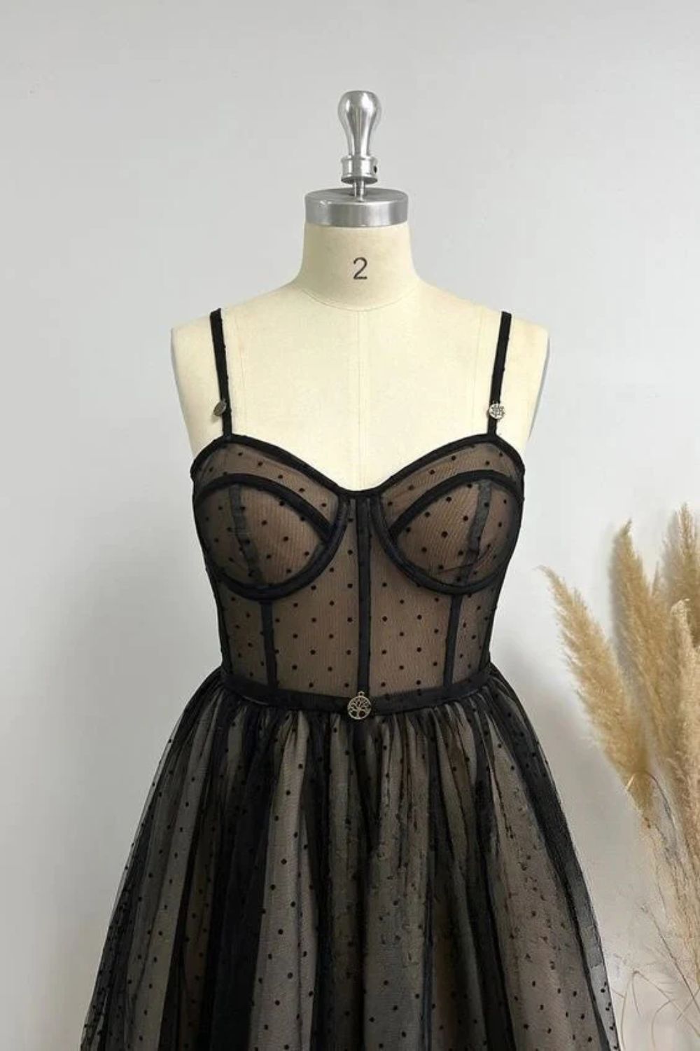 Dressime A Line Spaghetti Straps Tulle Homecoming Dresses dressime