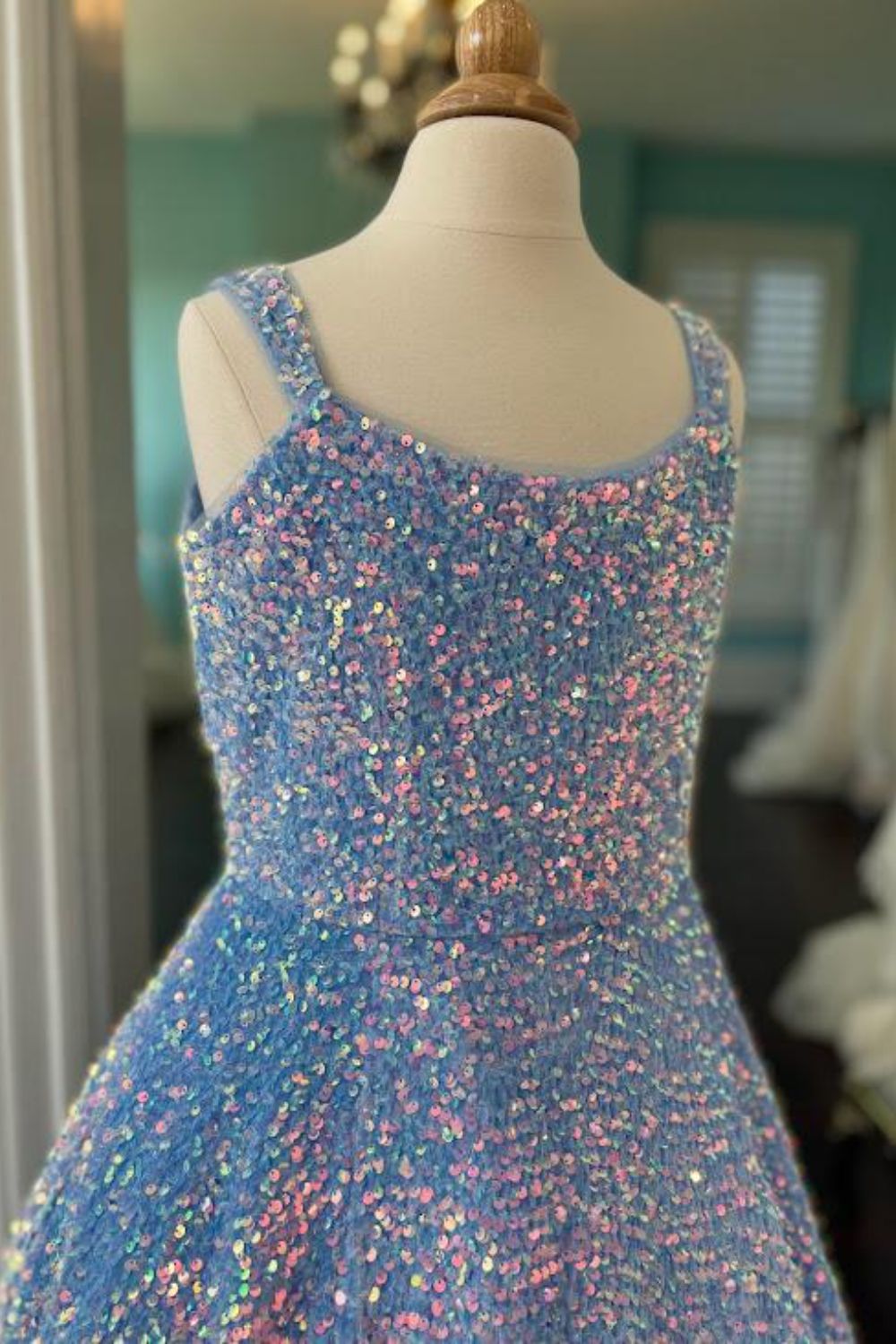 Dressime A-Line Straps Sequin Girl Pageant Dress dressime