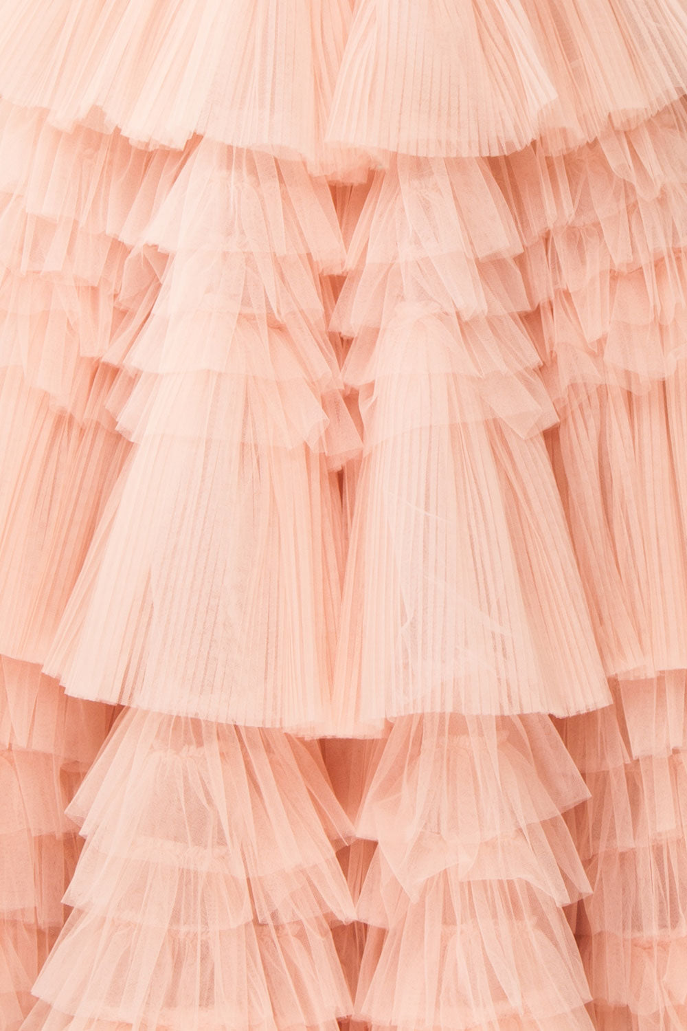 Dressime A Line Sweetheart Tulle Tiered Long Prom Dress dressime