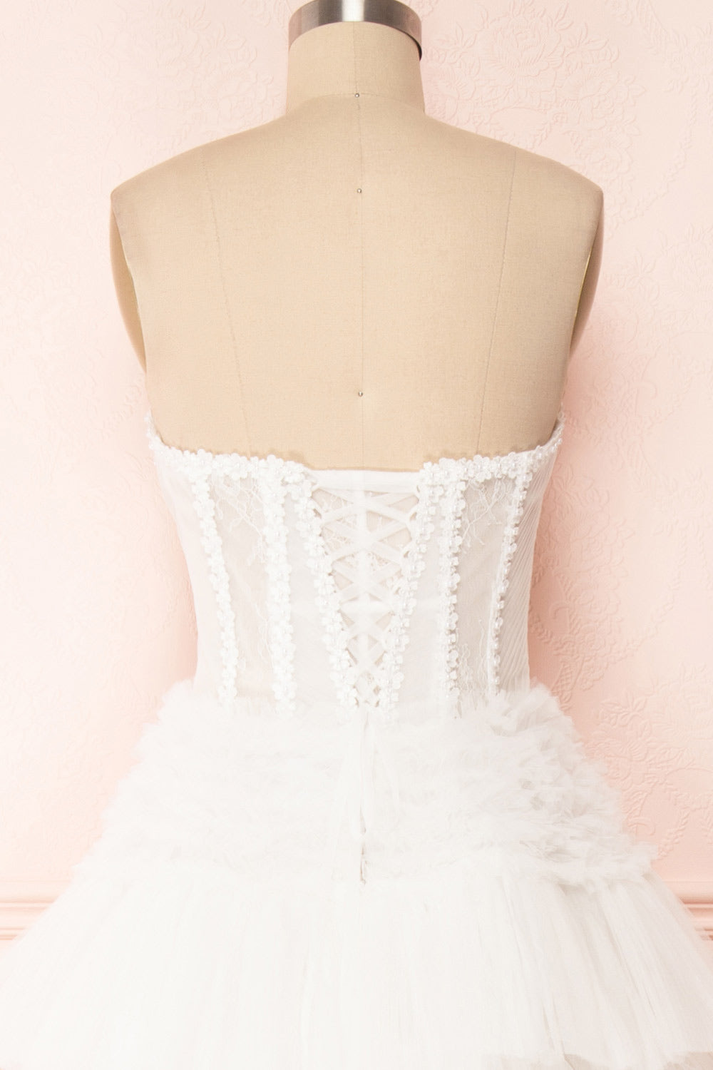 Dressime A Line Sweetheart Tulle Tiered Long Prom Dress dressime