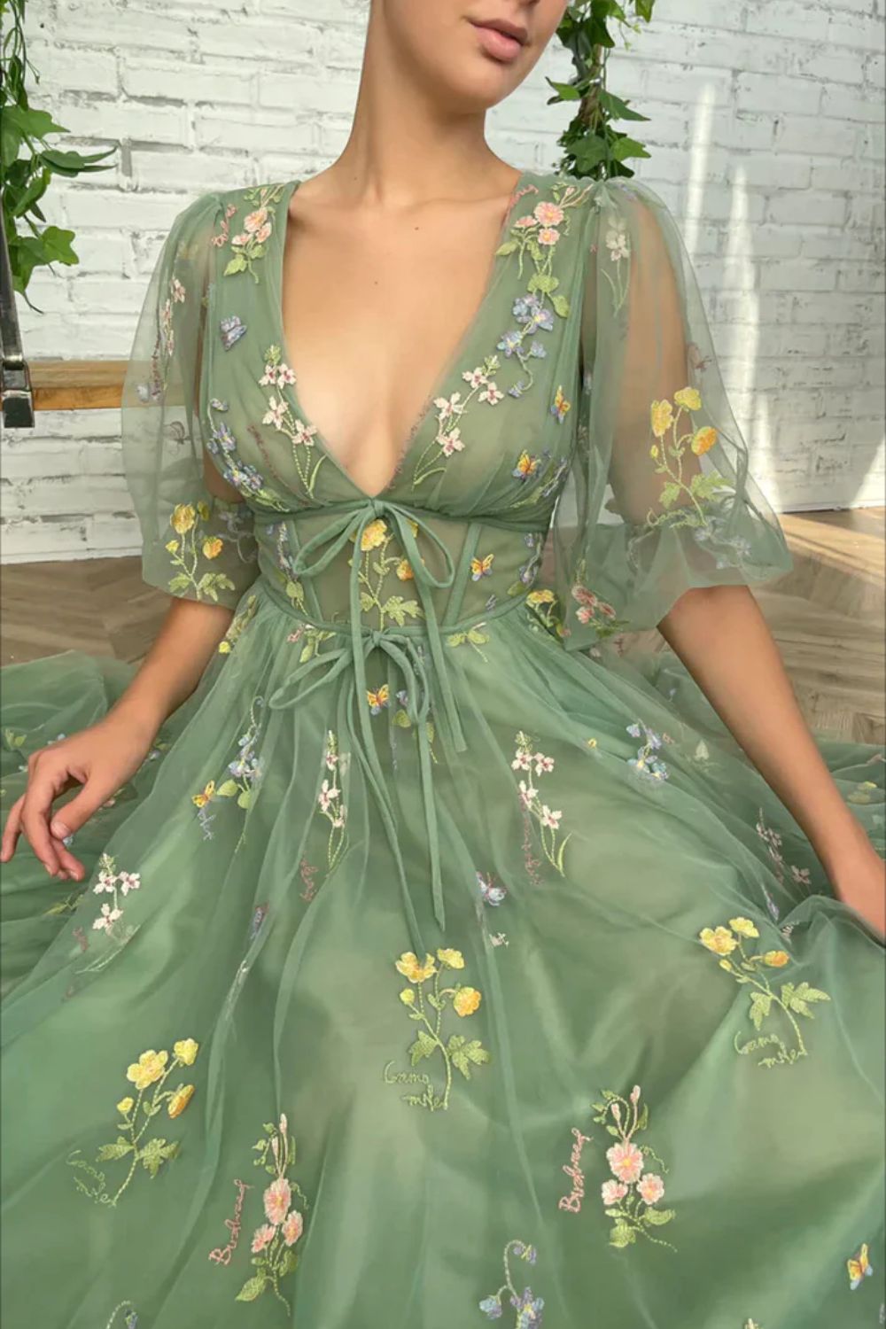 Dressime A Line V Neck Long Sleeves Homecoming Dresses Tulle With Embr dressime Dressime A Line V Neck Long Sleeves Homecoming Dresses Tulle With Embr dressime
