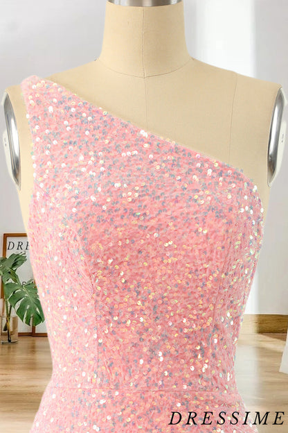 Dressime Bodycon One Shoulder Sequins Short/Mini Homecoming Dresses dressime