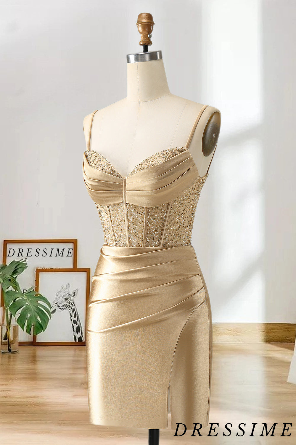 Dressime Bodycon Spaghetti Straps Satin Corset Homecoming Dress with S dressime Dressime Bodycon Spaghetti Straps Satin Corset Homecoming Dress with S dressime