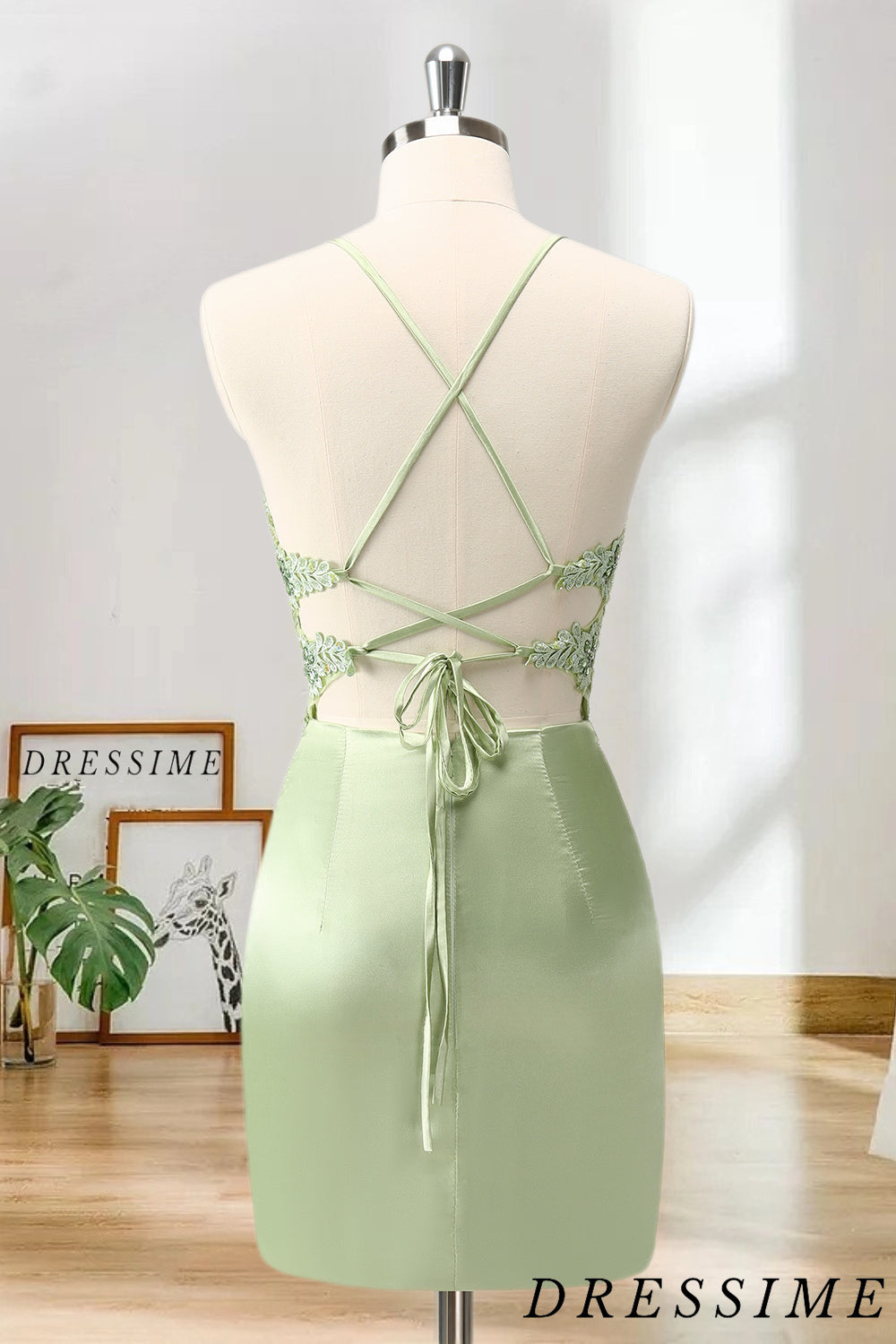 Dressime Bodycon Spaghetti Straps Satin Corset Short/Mini Homecoming D dressime Dressime Bodycon Spaghetti Straps Satin Corset Short/Mini Homecoming D dressime