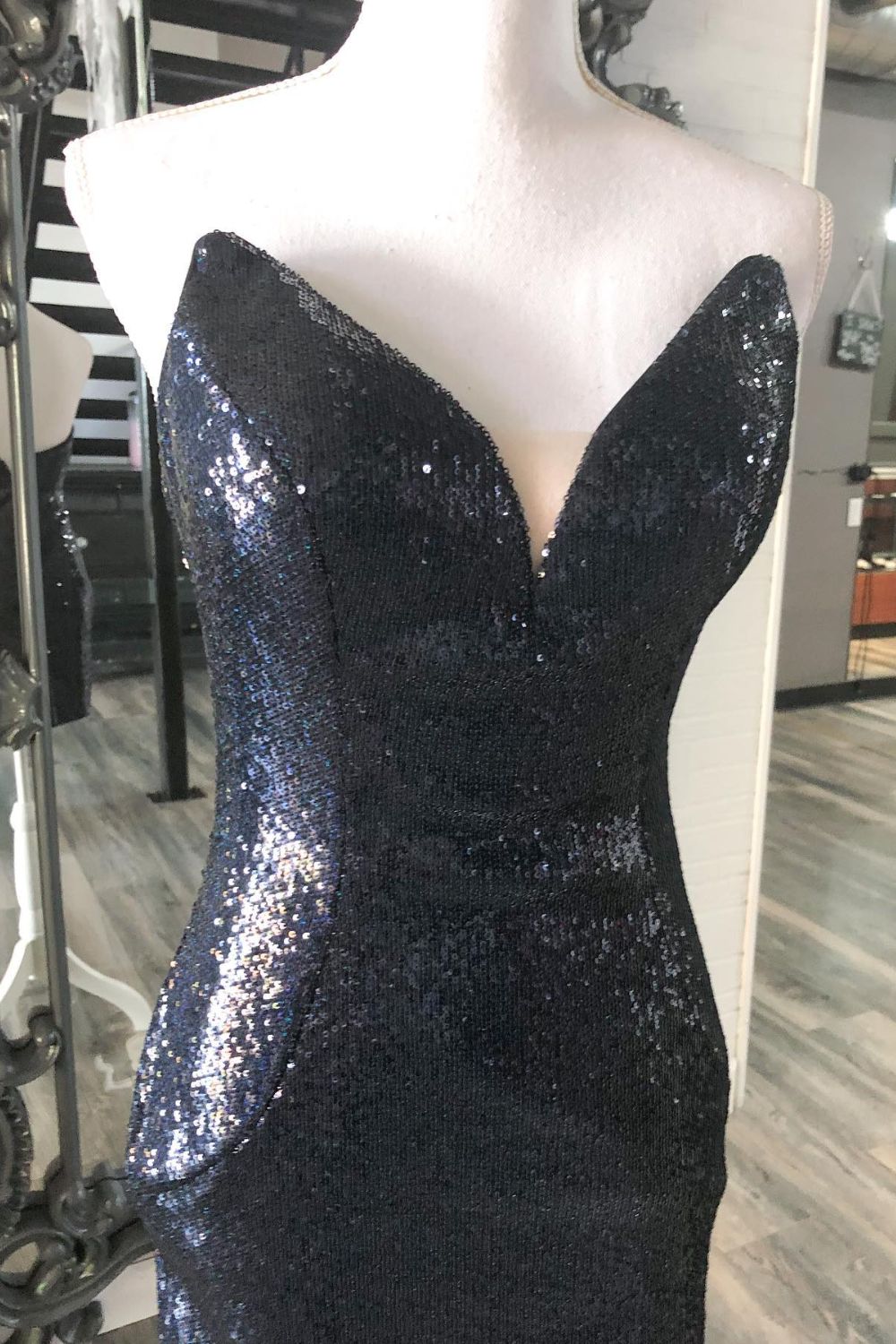 Dressime Bodycon Strapless Sequin Short Homecoming Dress dressime