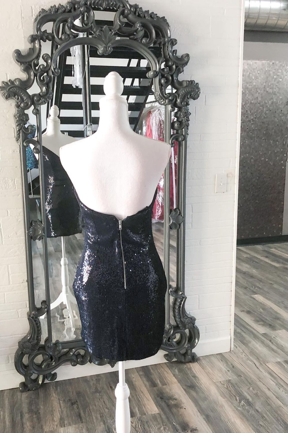 Dressime Bodycon Strapless Sequin Short Homecoming Dress dressime