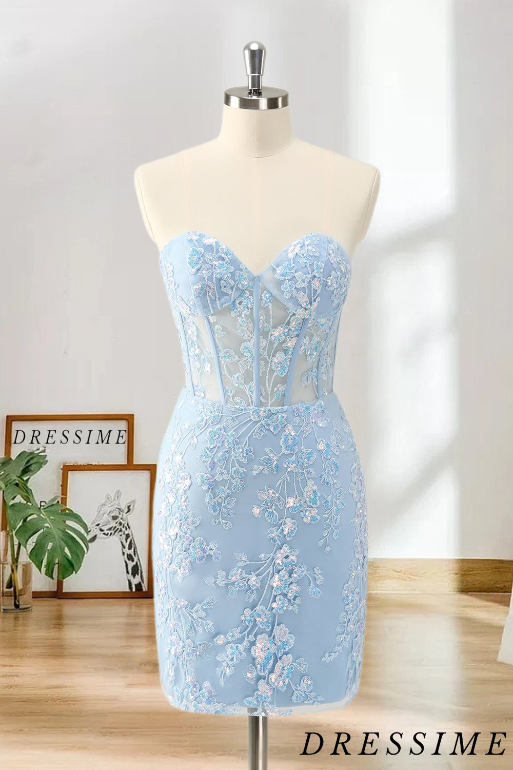 Dressime Bodycon Sweetheart Corset Short/Mini Homecoming Dress with Ap dressime Dressime Bodycon Sweetheart Corset Short/Mini Homecoming Dress with Ap dressime