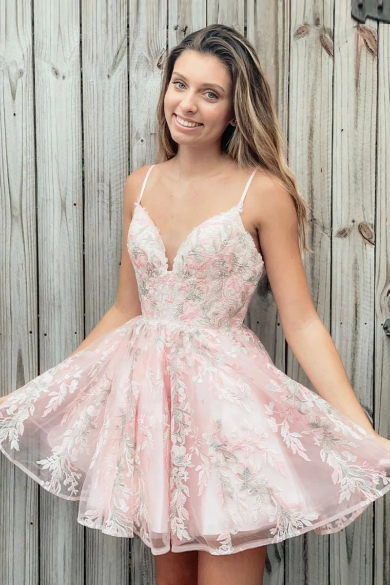 Dressime Dressime A Line Spaghetti Straps Blue Homecoming Dresses with dressime Dressime Dressime A Line Spaghetti Straps Blue Homecoming Dresses with dressime