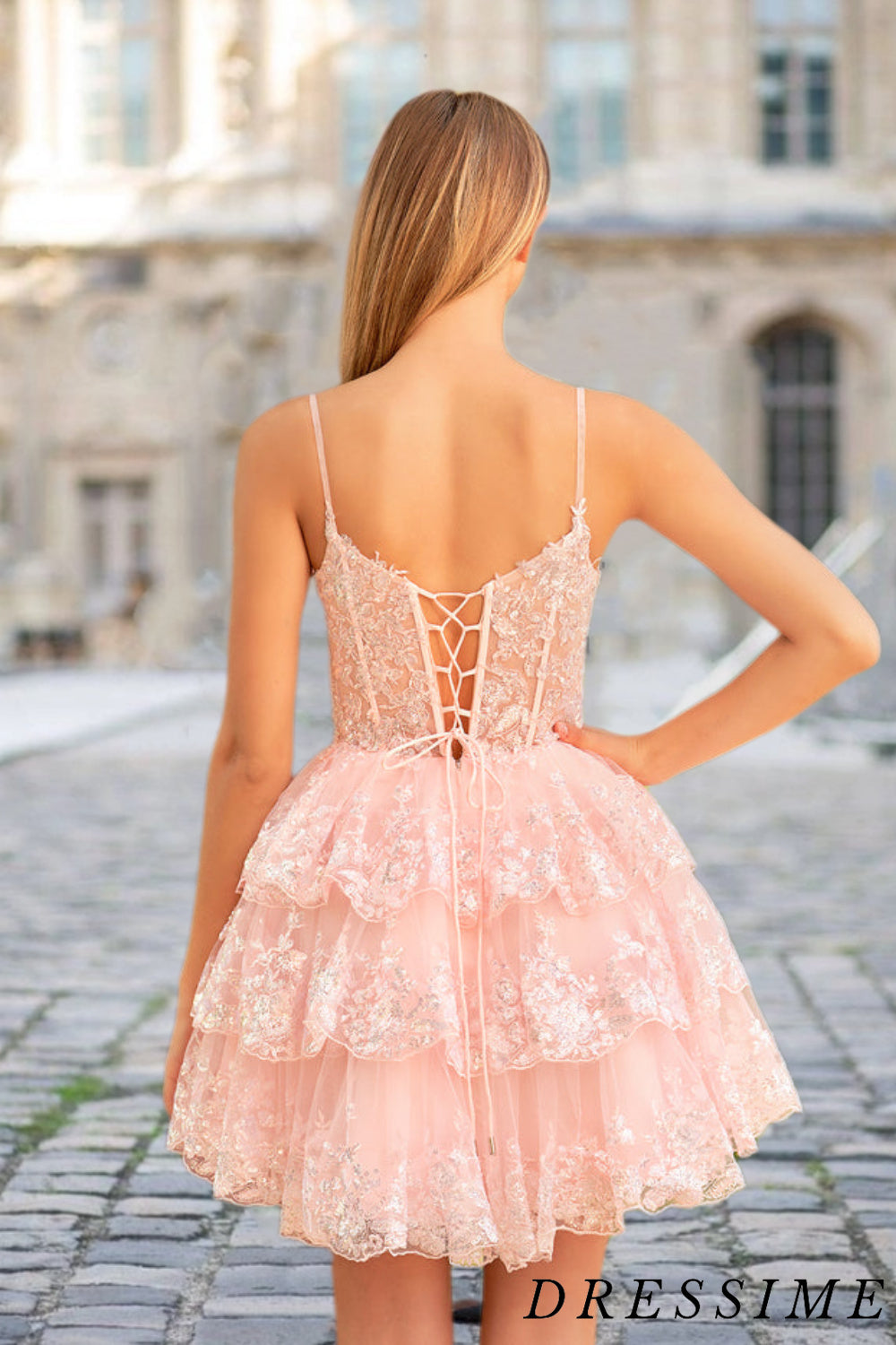 Buy Dressime Fancy Short A-Line Spaghetti Straps Homecoming Dress with dressime Buy Dressime Fancy Short A-Line Spaghetti Straps Homecoming Dress with dressime