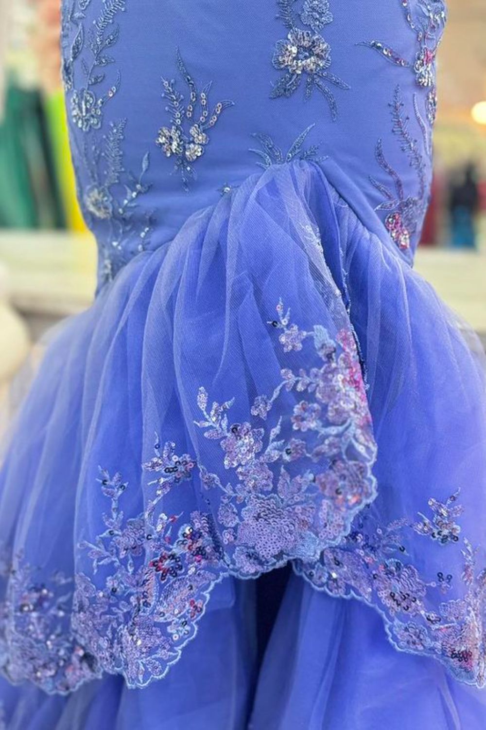 Dressime Mermaid Spagetti Straps Trumpet Long Prom Dress With Appliques dressime