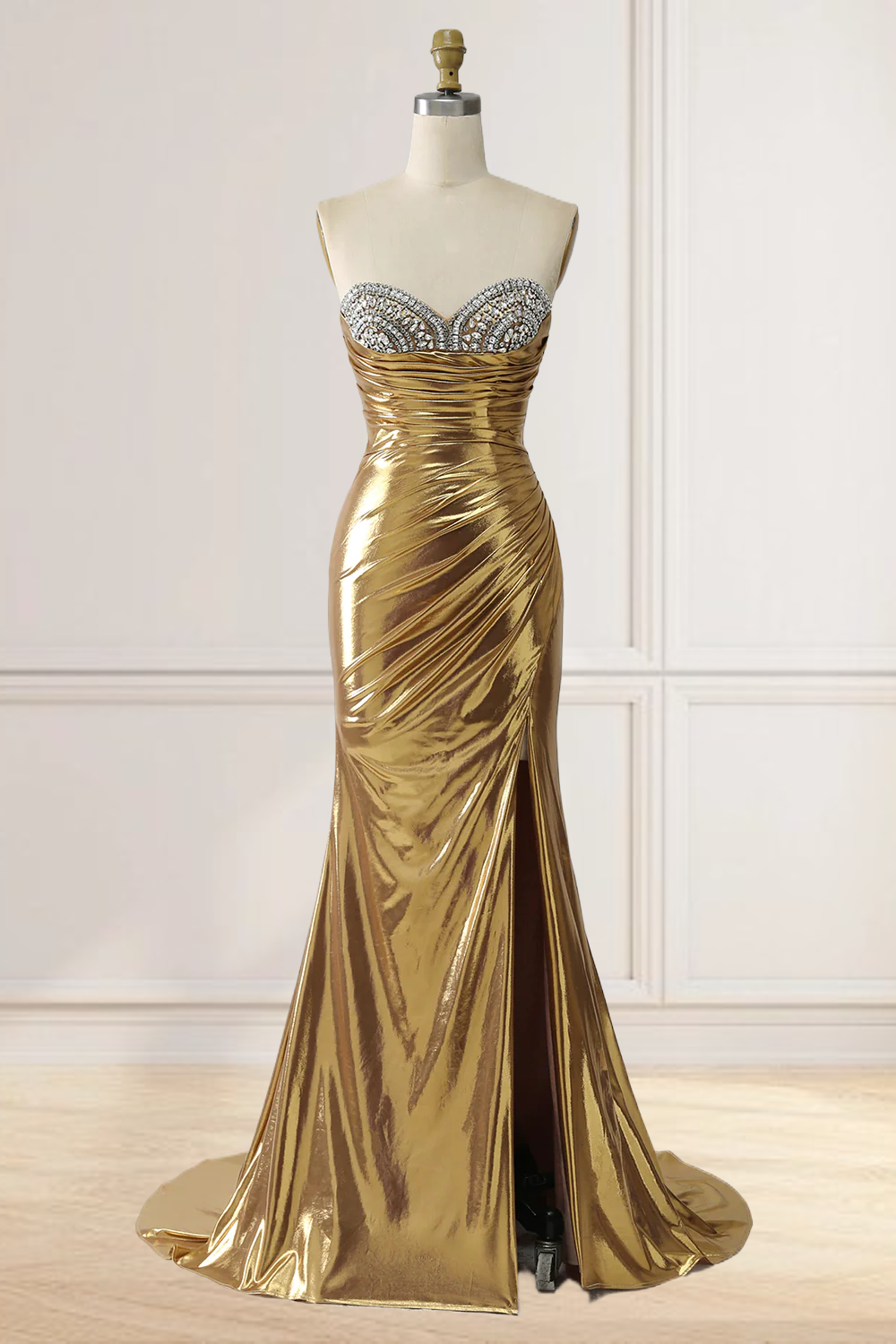 Dressime Mermaid Sweetheart Beaded Long Prom Dress with Slit dressime Dressime Mermaid Sweetheart Beaded Long Prom Dress with Slit dressime