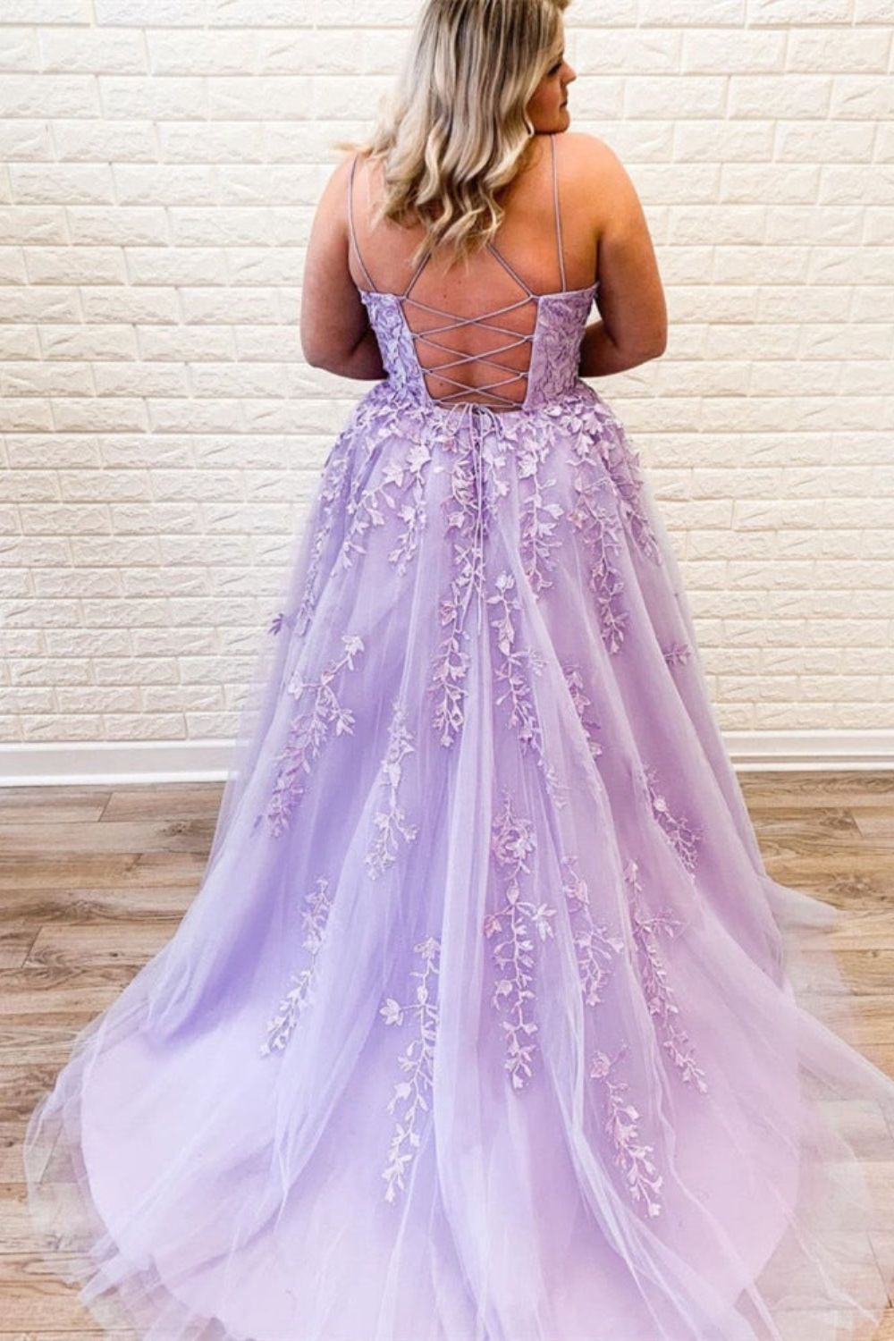Dressime Plus Size A Line Spaghetti Straps Long Prom Dress With Appliq dressime Dressime Plus Size A Line Spaghetti Straps Long Prom Dress With Appliq dressime