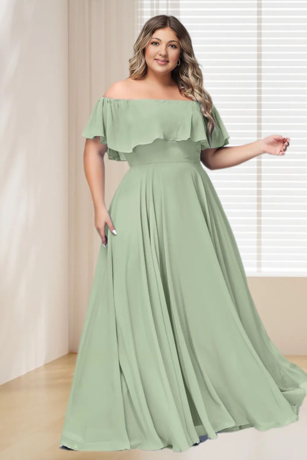 Dressime Plus Size Off The Shoulder Chiffon Bridesmaid Dresses Dress dressime Dressime Plus Size Off The Shoulder Chiffon Bridesmaid Dresses Dress dressime