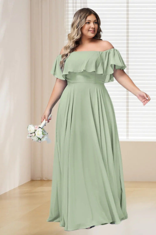 Plus Size Bridesmaid Dresses|Chiffon & Lace & Satin Plus Size Bridesmaid Gowns-Dressime dressime Plus Size Bridesmaid Dresses|Chiffon & Lace & Satin Plus Size Bridesmaid Gowns-Dressime dressime
