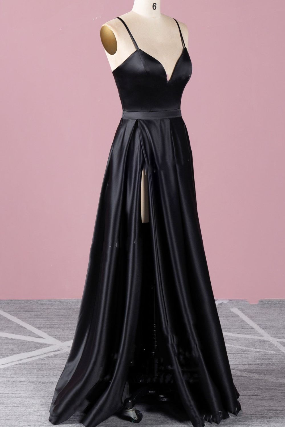 Dressime Sexy A line High Slit V Neck Spaghetti Straps Prom Dress Pock dressime Dressime Sexy A line High Slit V Neck Spaghetti Straps Prom Dress Pock dressime