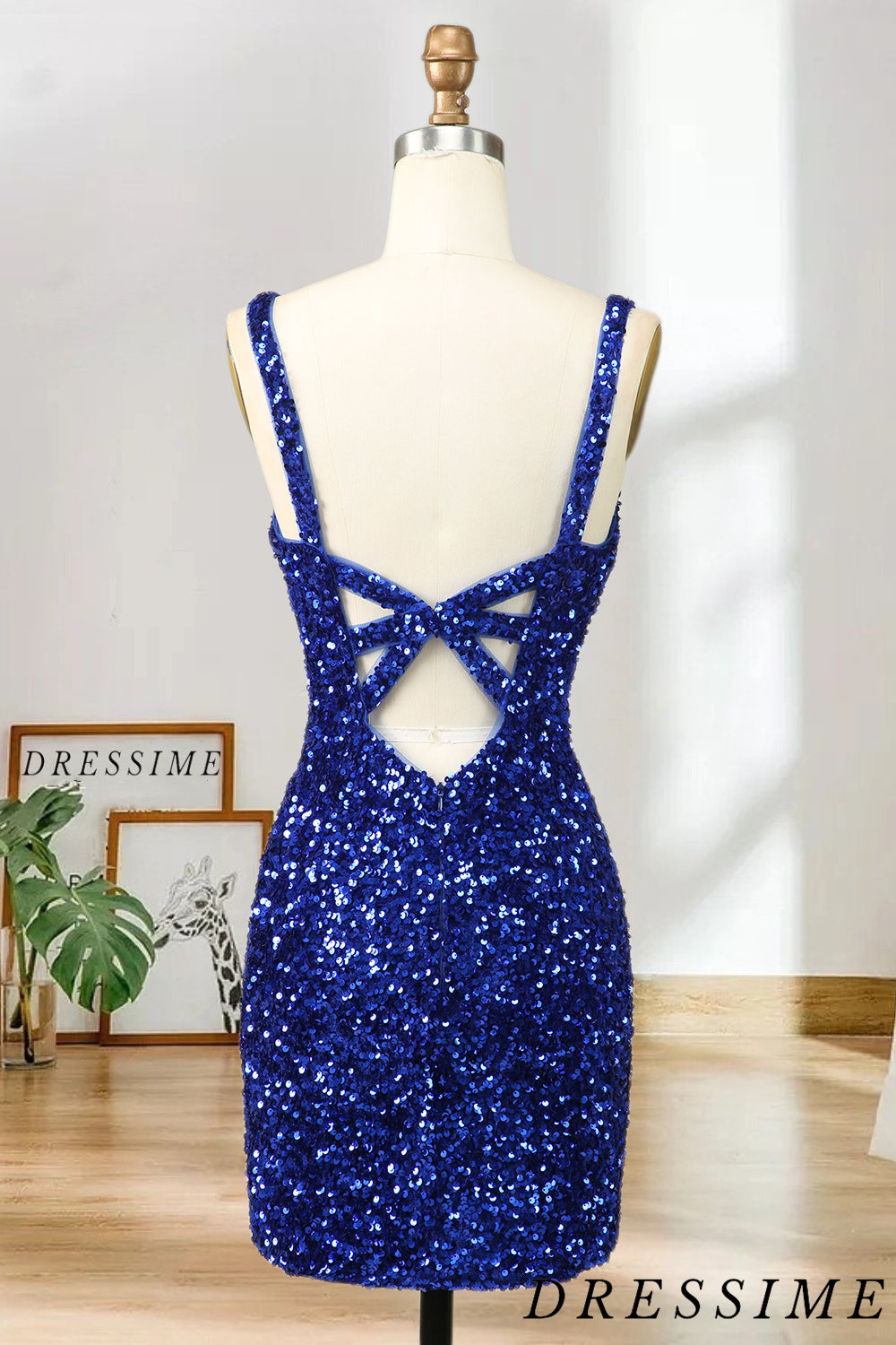 Dressime Sexy Sequin Homecoming Dresses Spaghetti Straps Sheath Open B dressime Dressime Sexy Sequin Homecoming Dresses Spaghetti Straps Sheath Open B dressime