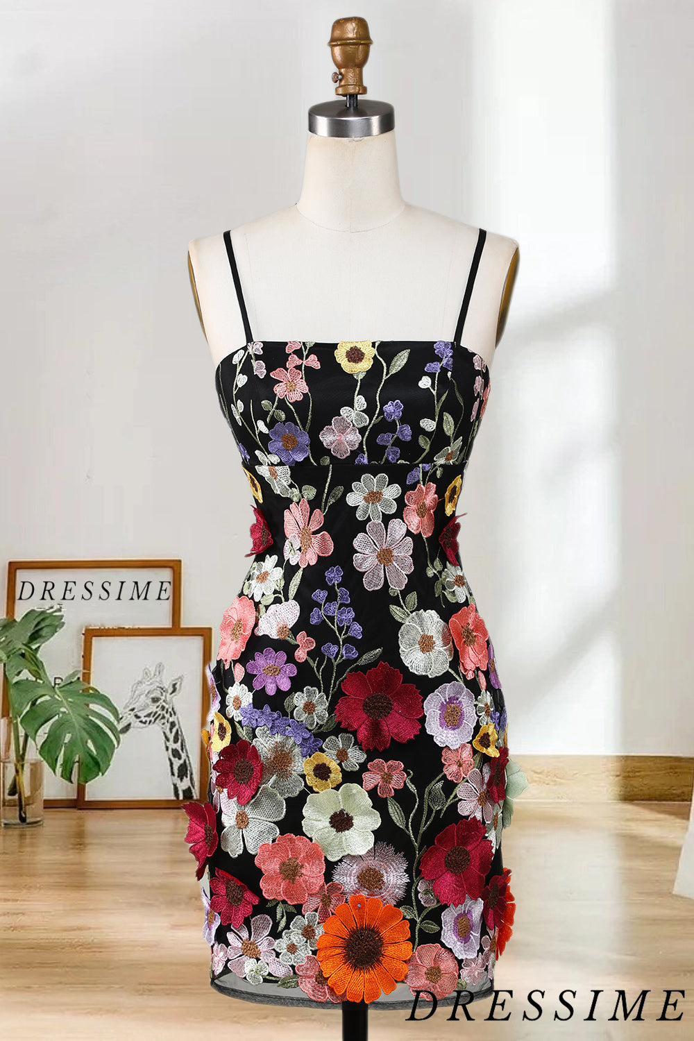 Buy Dressime Sheath Spaghetti Straps 3D Flower Homecoming Dress For dressime Buy Dressime Sheath Spaghetti Straps 3D Flower Homecoming Dress For dressime