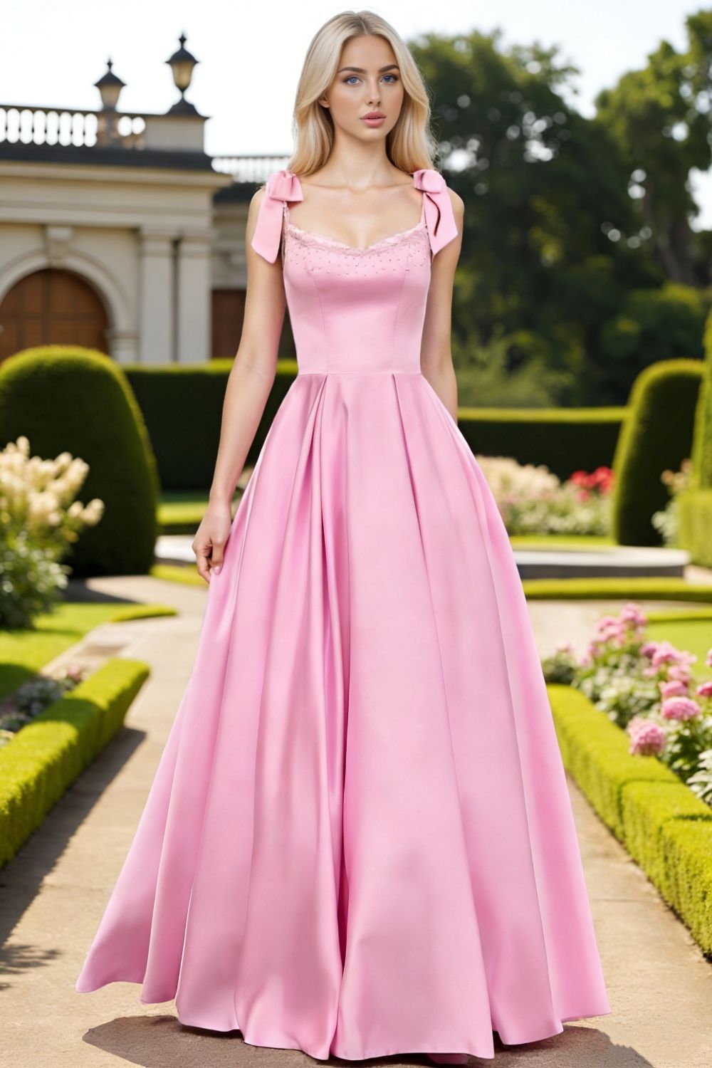 Dressime Eye-Catching Mermaid Square Neck Long Prom Dress With Beading