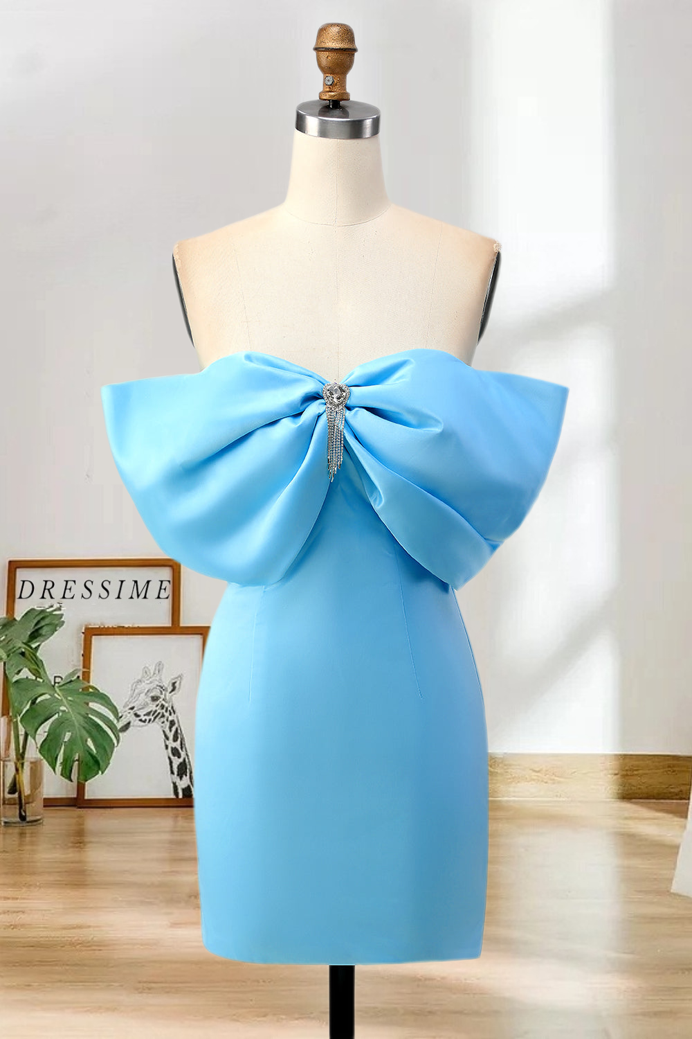Dressime Fitted Off The Shoulder Ruched Tight Mini Homecoming Dress