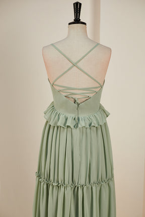 dressimeA-Line Spaghetti Straps Chiffon Bridesmaid Dresses 